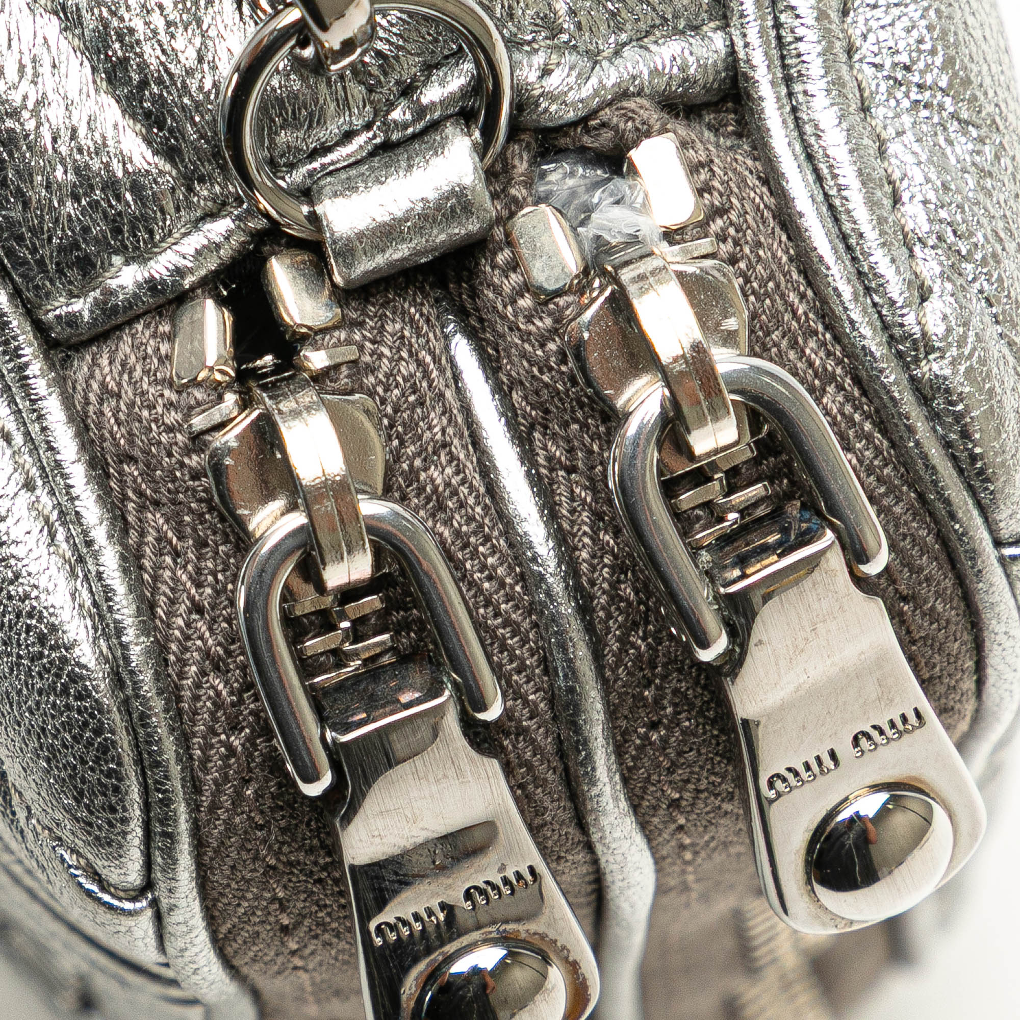Nappa Matelasse Double Zip Clutch