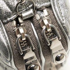 Nappa Matelasse Double Zip Clutch