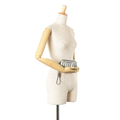 Nappa Matelasse Double Zip Clutch