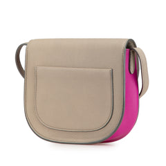 Small Bicolor Leather Trotteur Crossbody