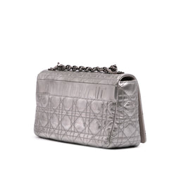 Medium Metallic Calfskin Cannage Supple Caro Bag