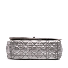 Medium Metallic Calfskin Cannage Supple Caro Bag