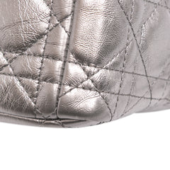Medium Metallic Calfskin Cannage Supple Caro Bag