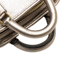 Micro Metallic Leather Amazona Satchel