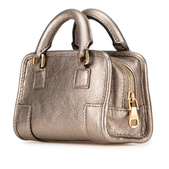Micro Metallic Leather Amazona Satchel