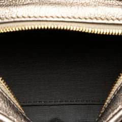 Micro Metallic Leather Amazona Satchel