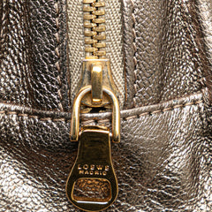 Micro Metallic Leather Amazona Satchel