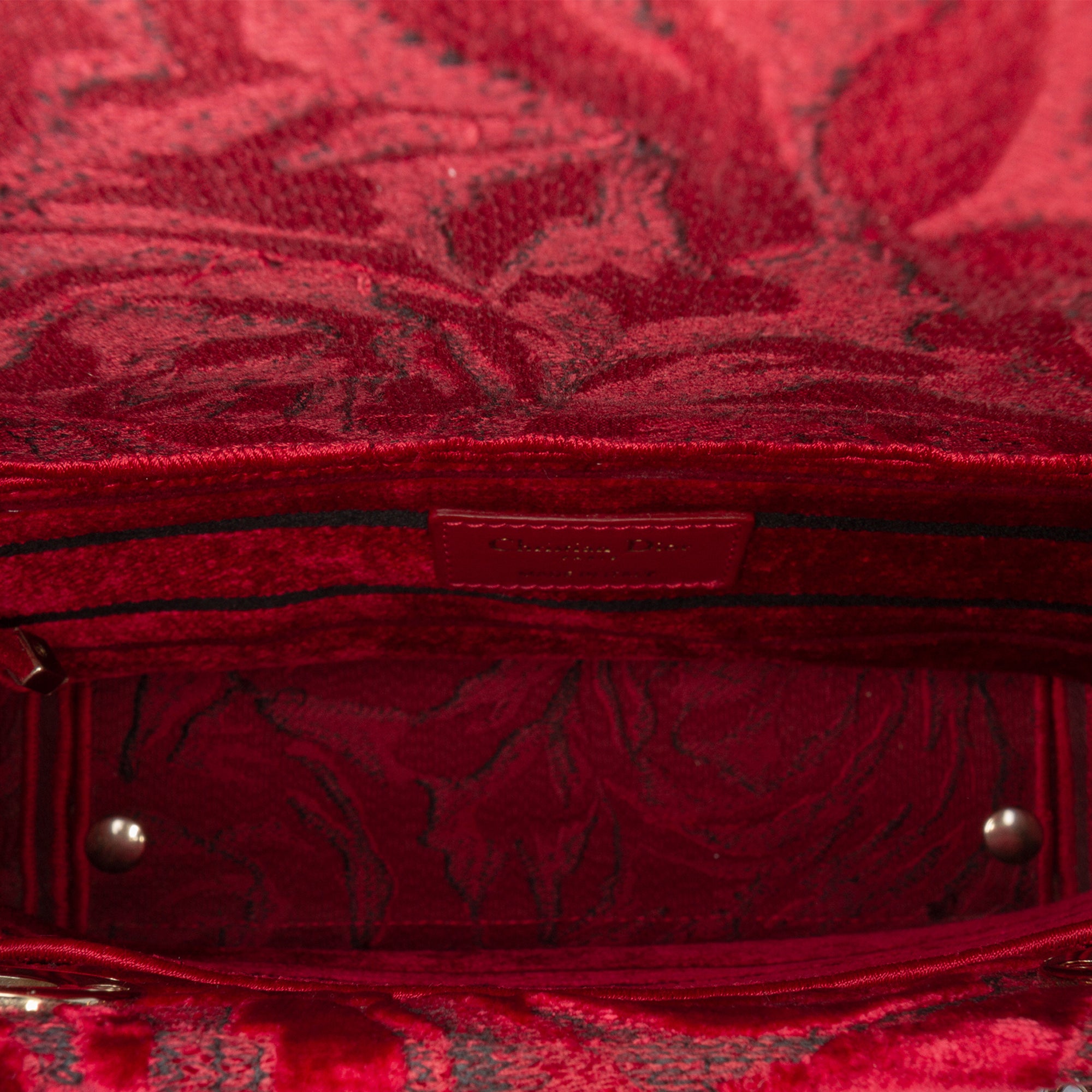 Medium Embroidered Velvet Roses Lady D Lite