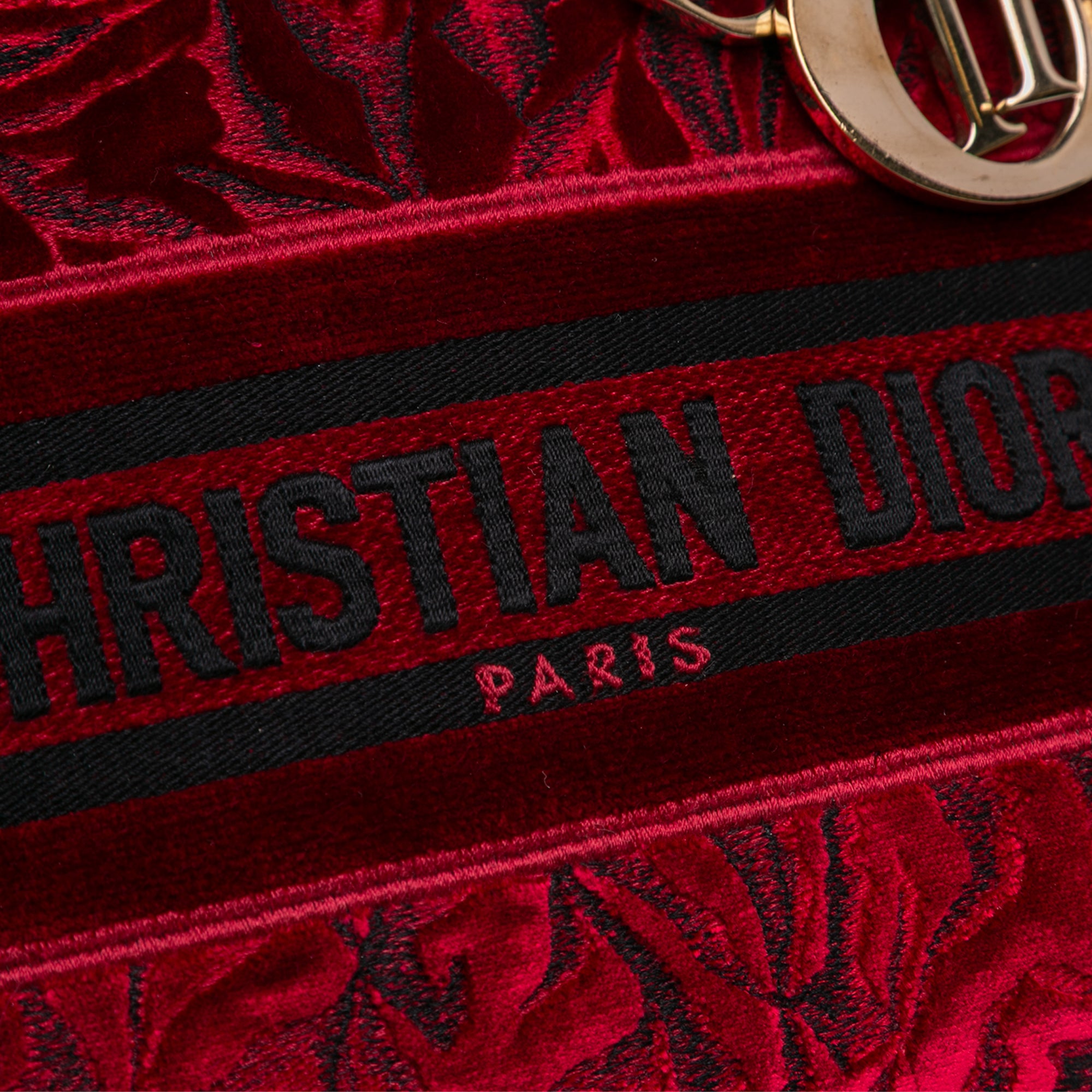 Medium Embroidered Velvet Roses Lady D Lite