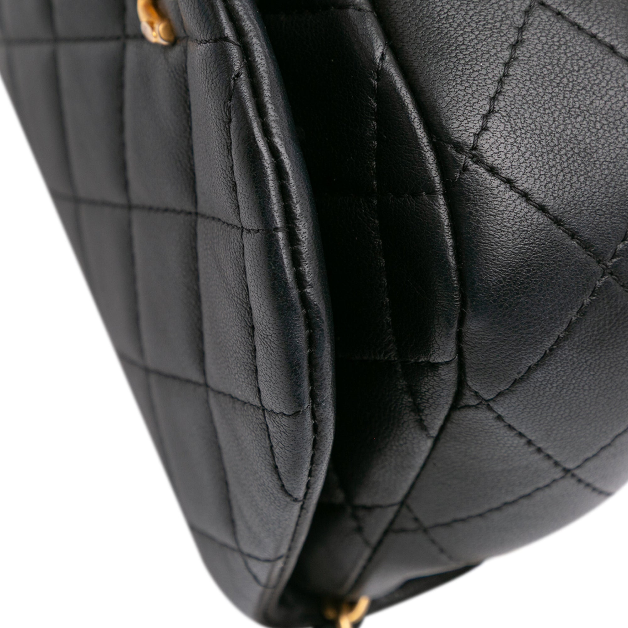 Mini Quilted Calfskin Coco Mail Clutch with Chain