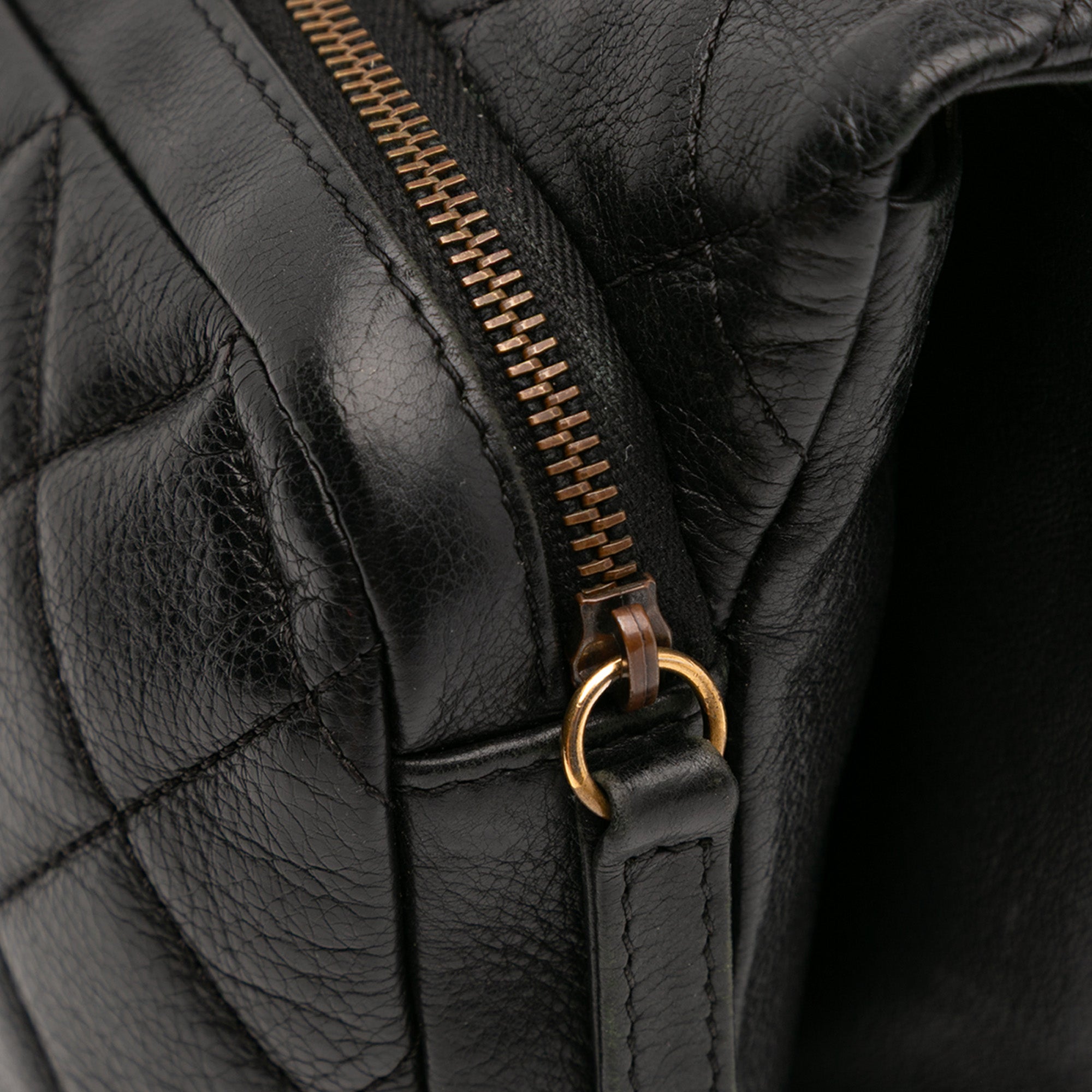 Quilted Calfskin CC Crown Flap