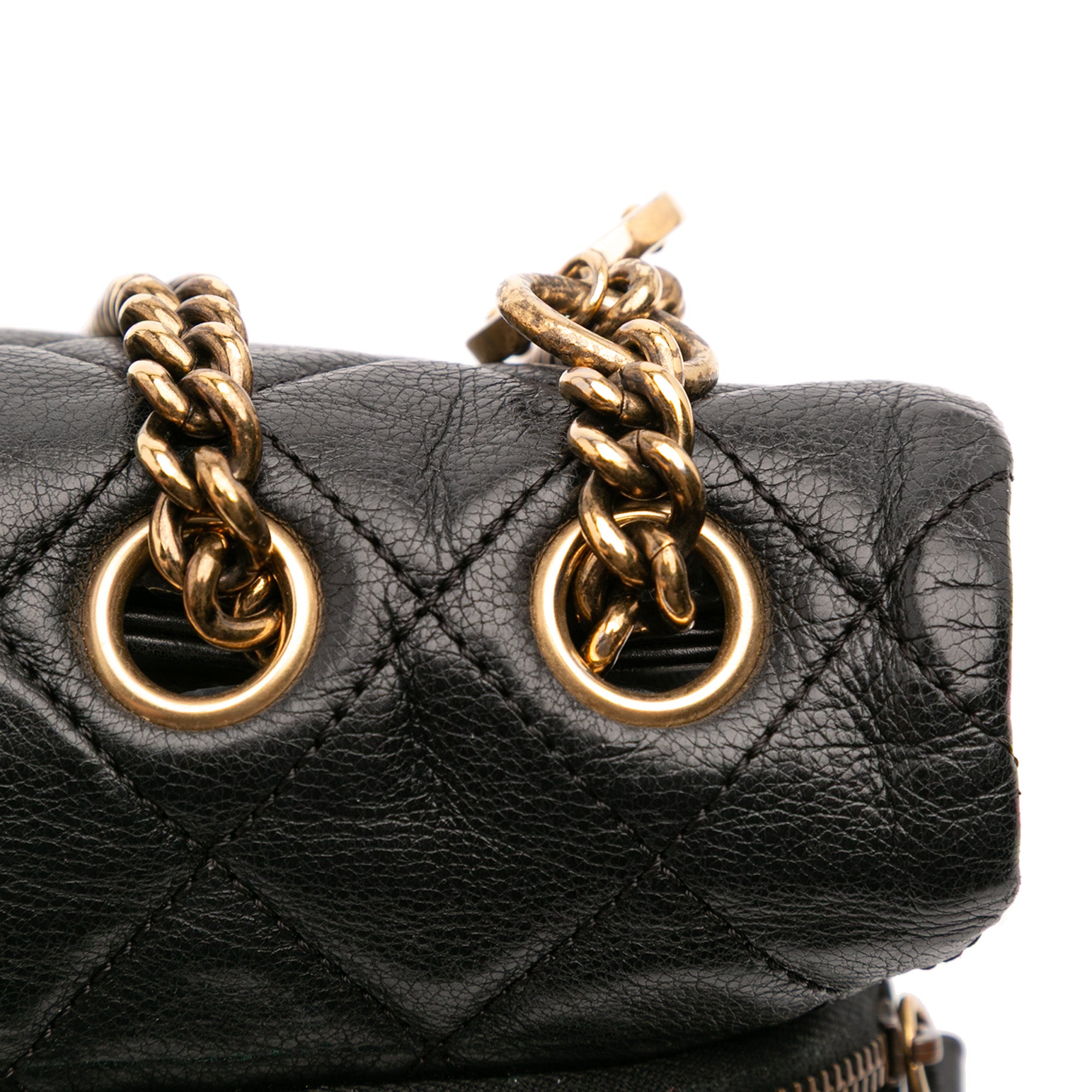 Quilted Calfskin CC Crown Flap