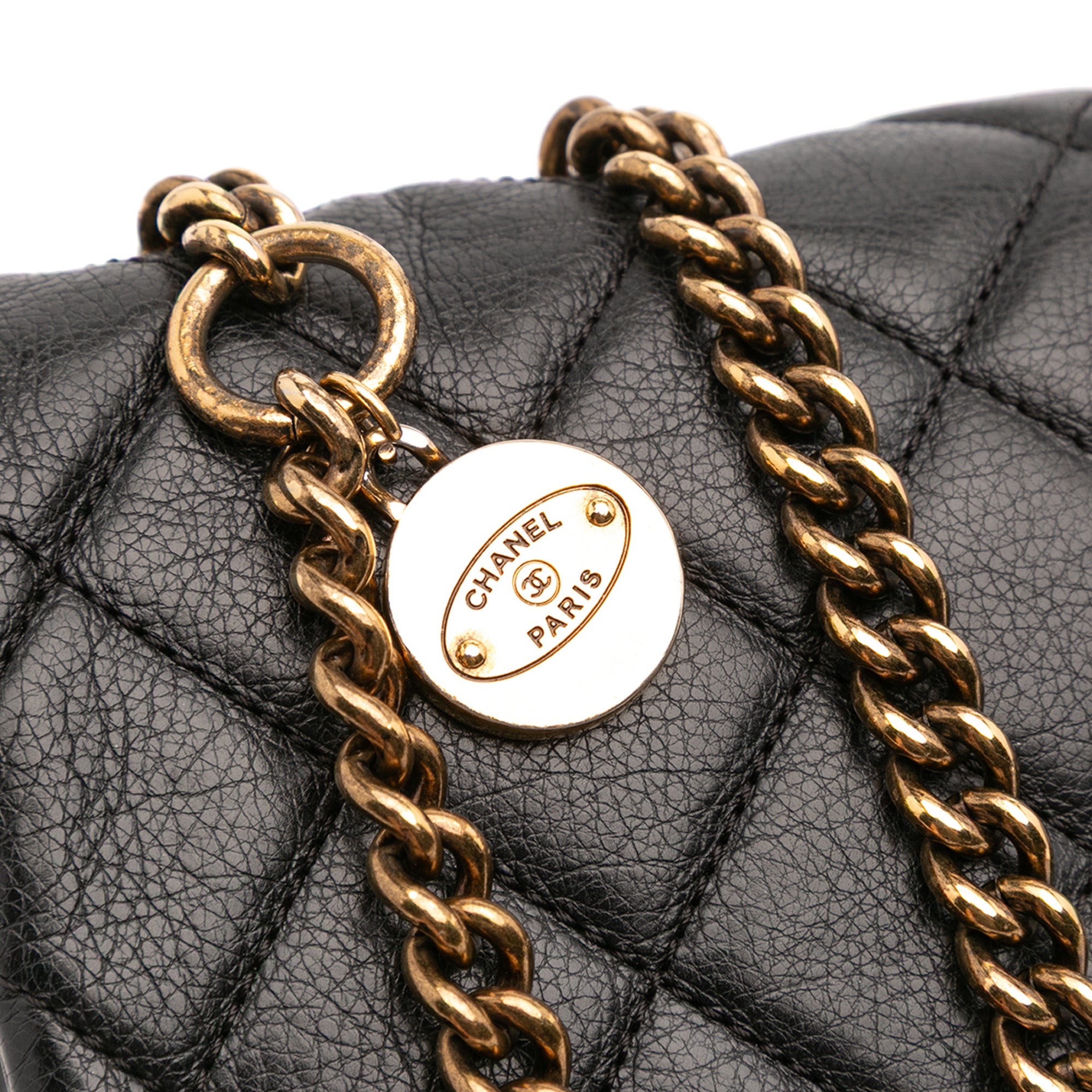Quilted Calfskin CC Crown Flap