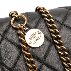 Quilted Calfskin CC Crown Flap