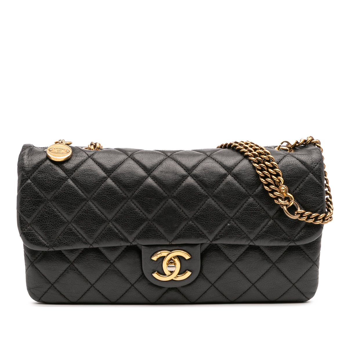 Quilted Calfskin CC Crown Flap