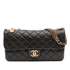 Quilted Calfskin CC Crown Flap