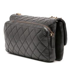 Quilted Calfskin CC Crown Flap