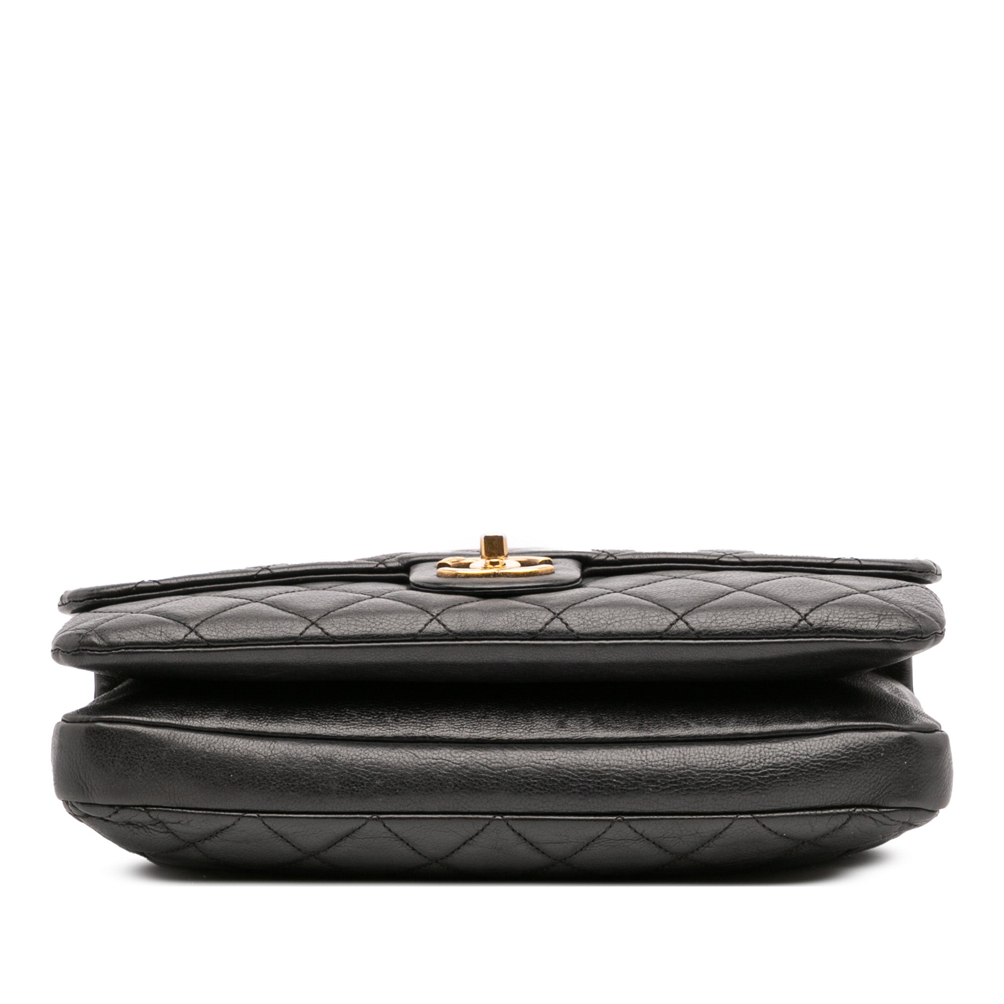 Quilted Calfskin CC Crown Flap