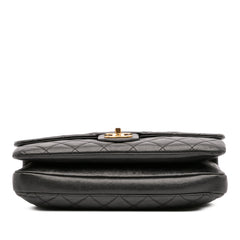 Quilted Calfskin CC Crown Flap