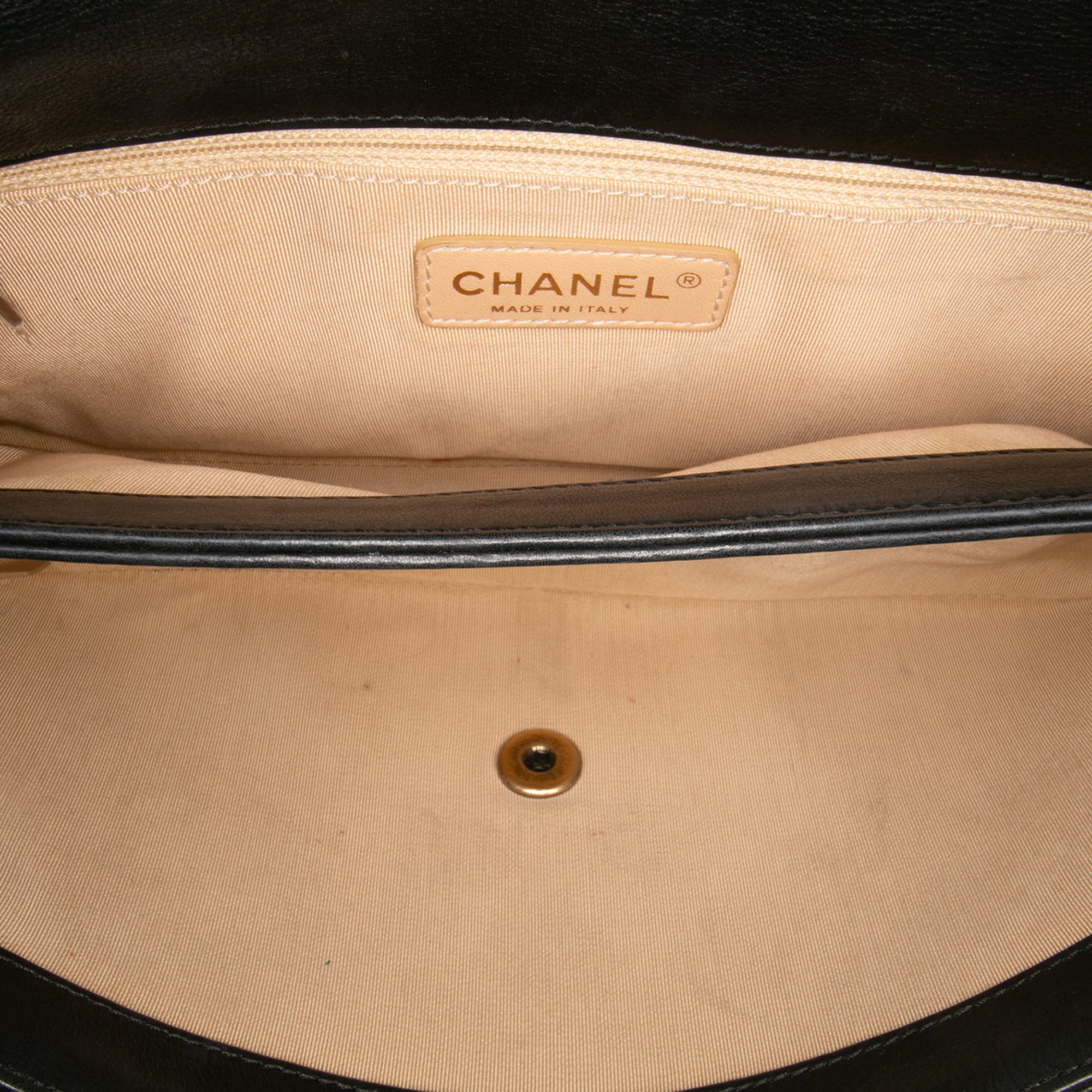 Quilted Calfskin CC Crown Flap
