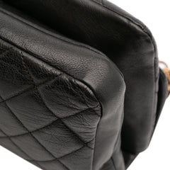 Quilted Calfskin CC Crown Flap