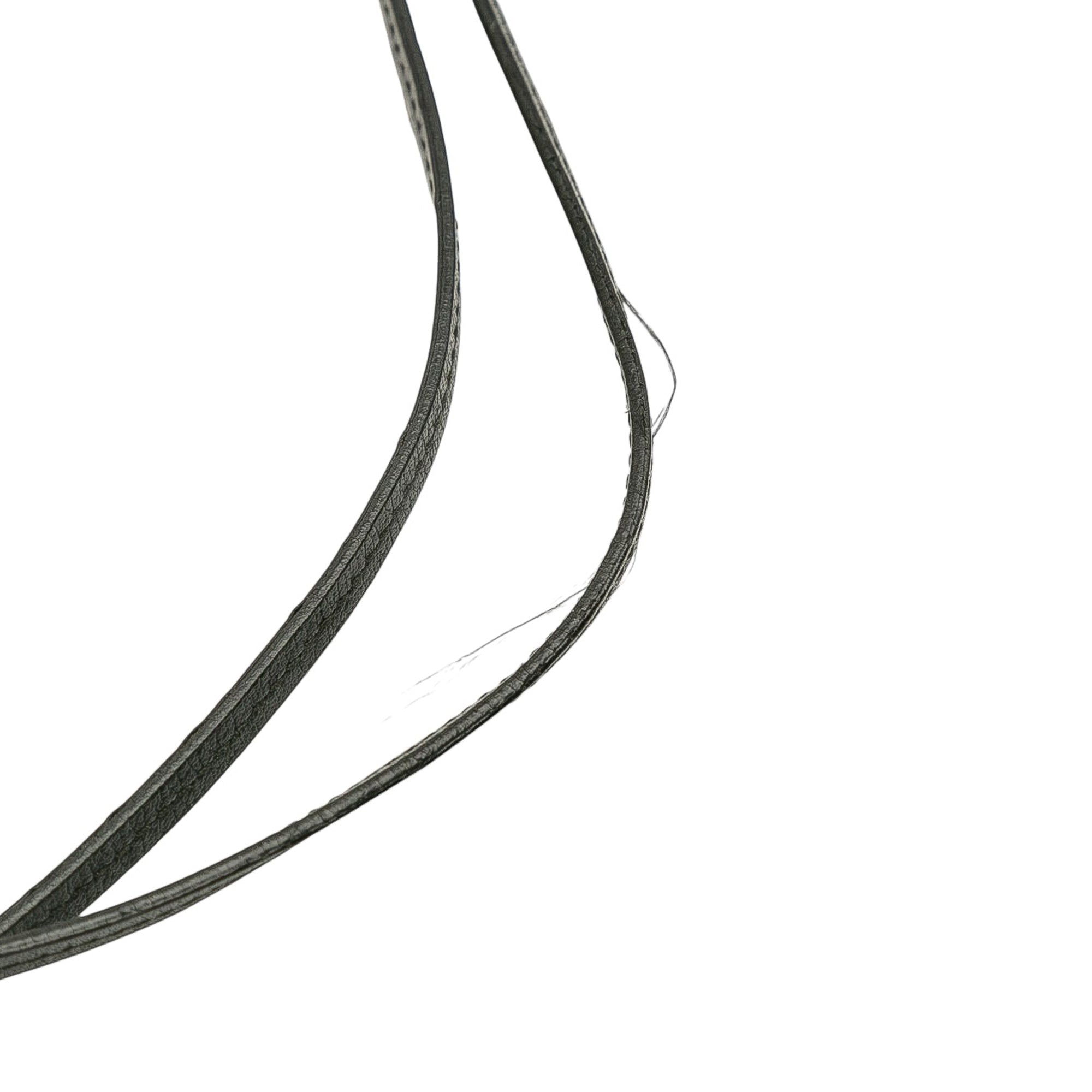 Leather Kiss Lock Shoulder Bag