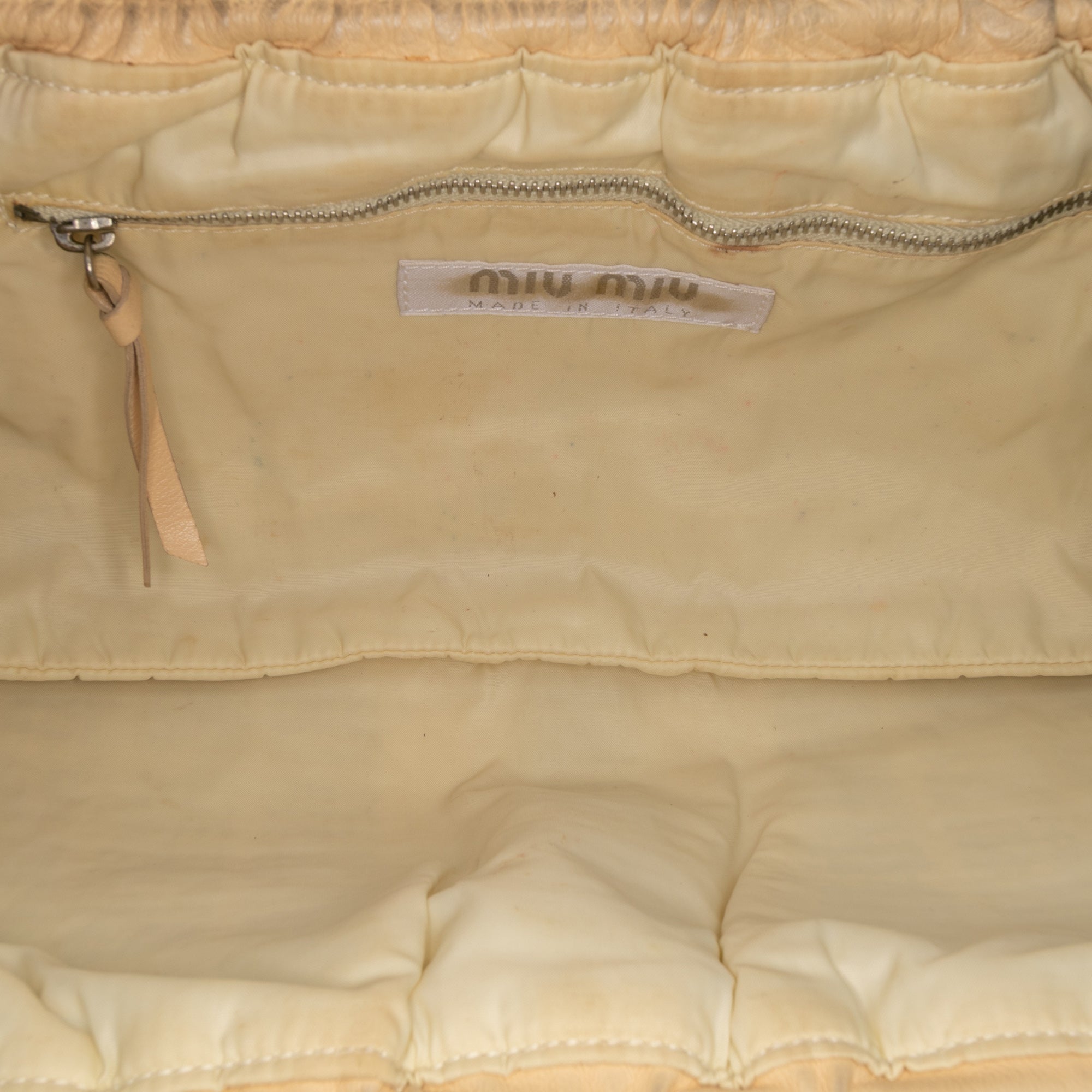 Leather Kiss Lock Shoulder Bag