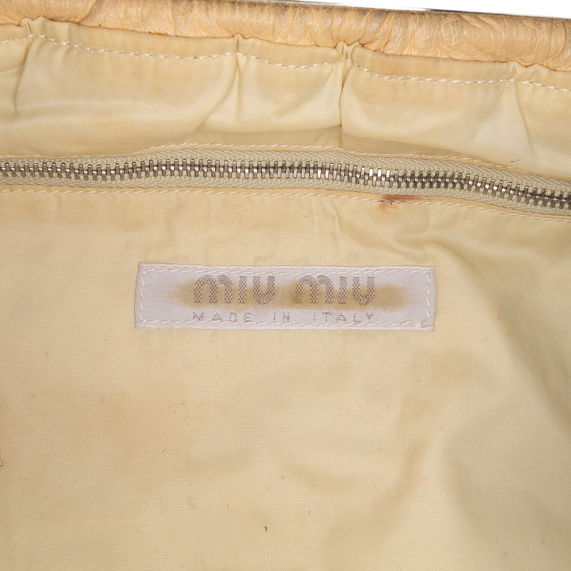 Leather Kiss Lock Shoulder Bag