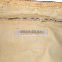 Leather Kiss Lock Shoulder Bag