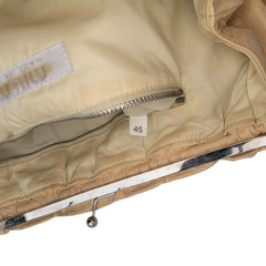 Leather Kiss Lock Shoulder Bag