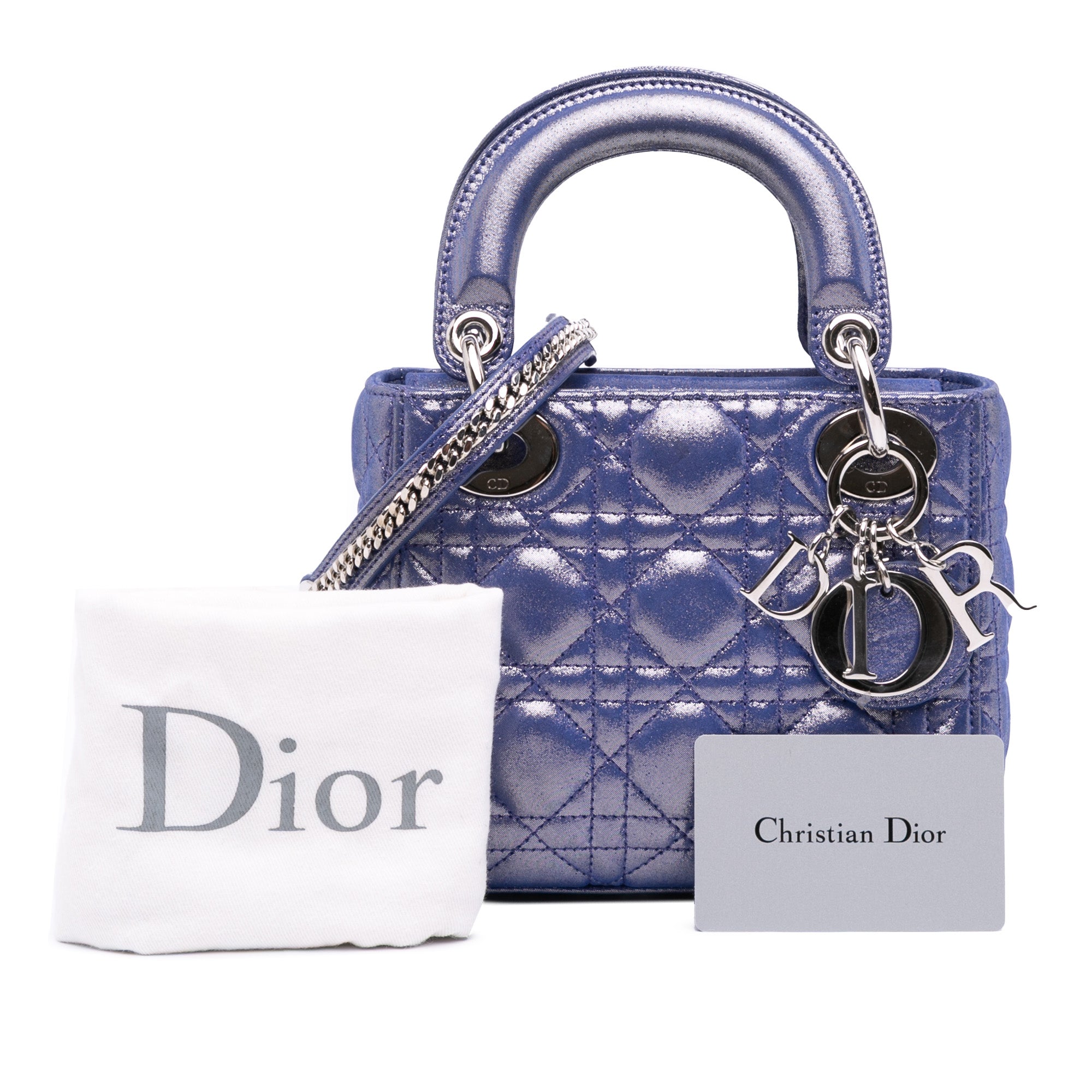 Mini Iridescent Lambskin Cannage Lady Dior