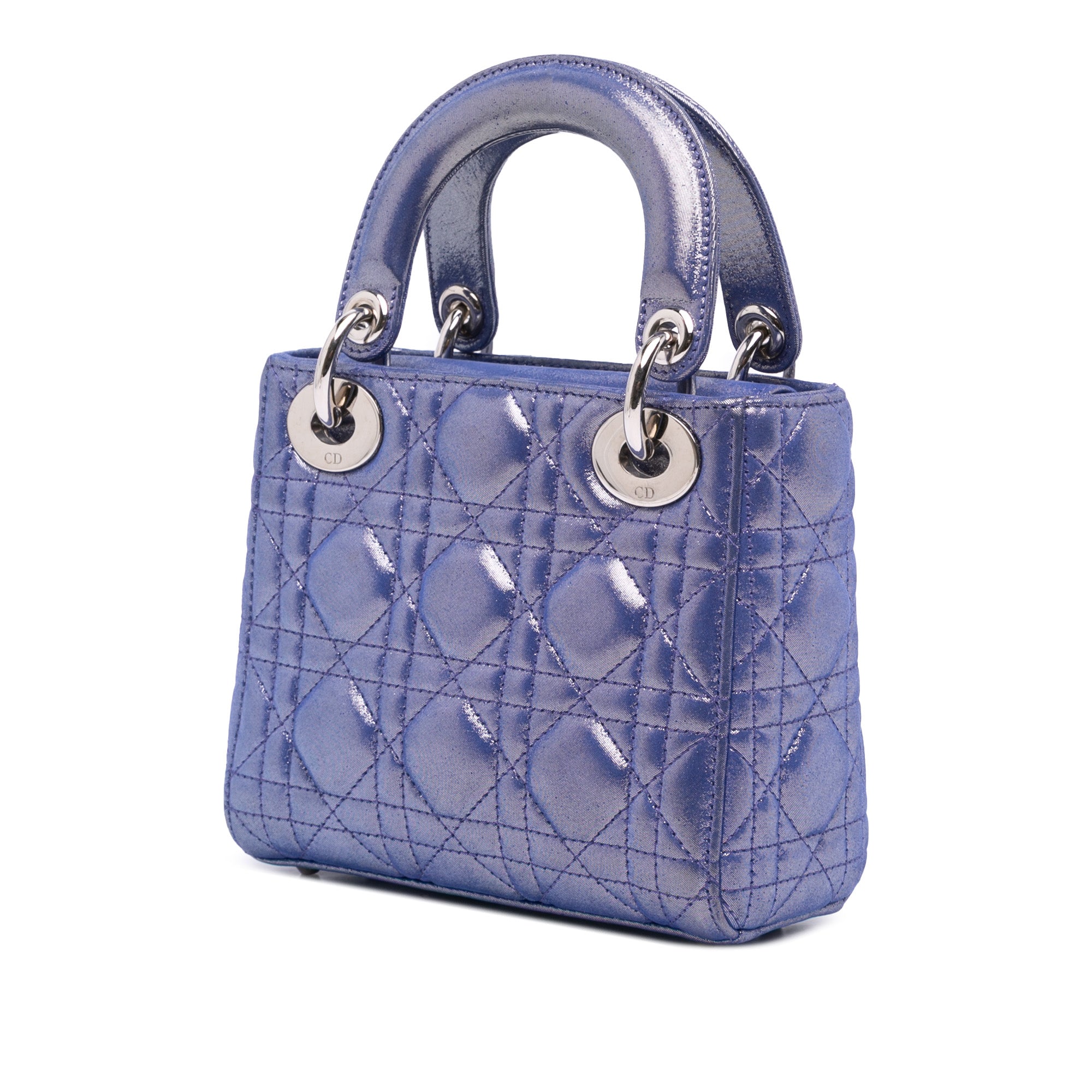 Mini Iridescent Lambskin Cannage Lady Dior