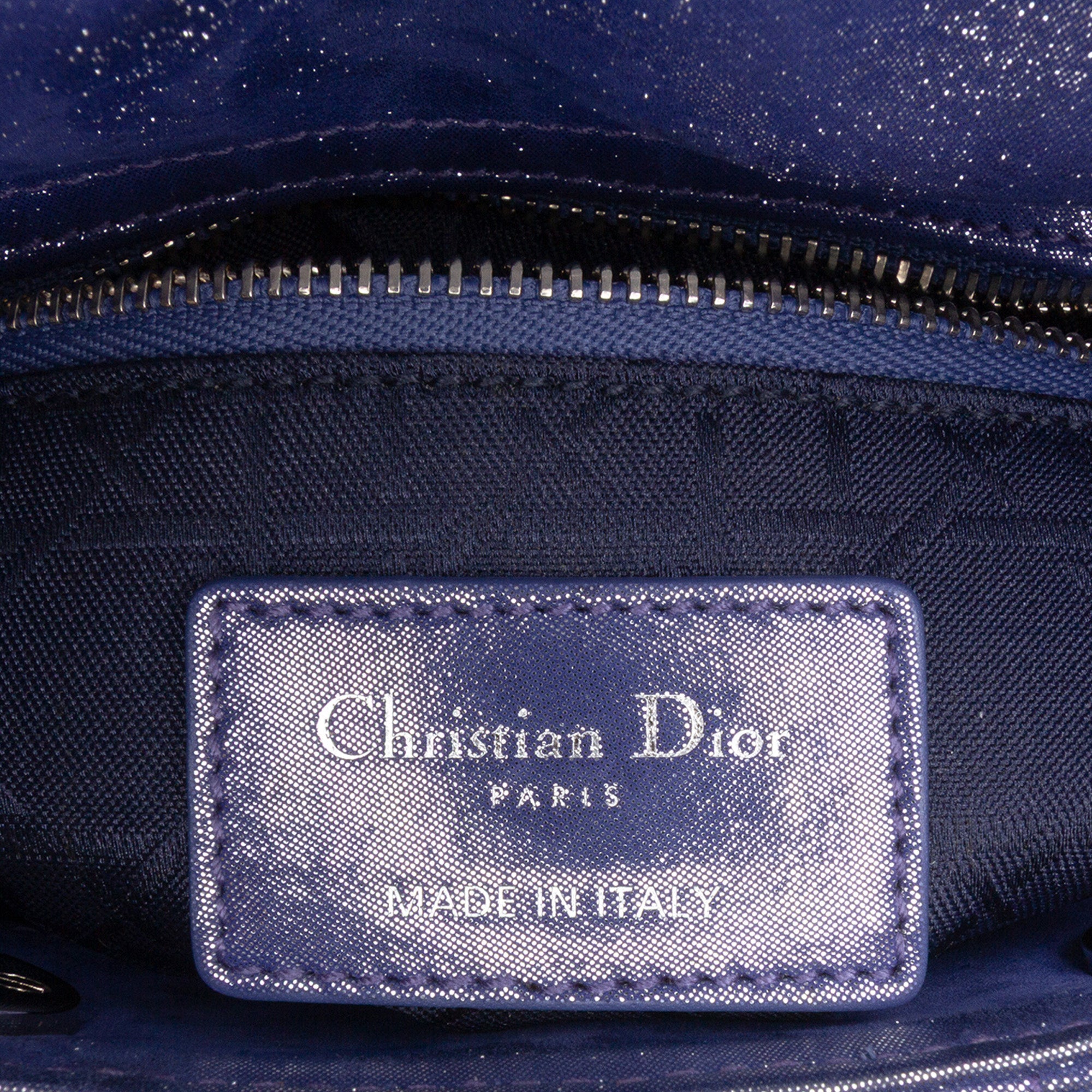 Mini Iridescent Lambskin Cannage Lady Dior