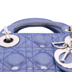 Mini Iridescent Lambskin Cannage Lady Dior