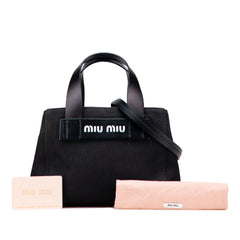 Small Canapa Canvas and leather Logo Satchel