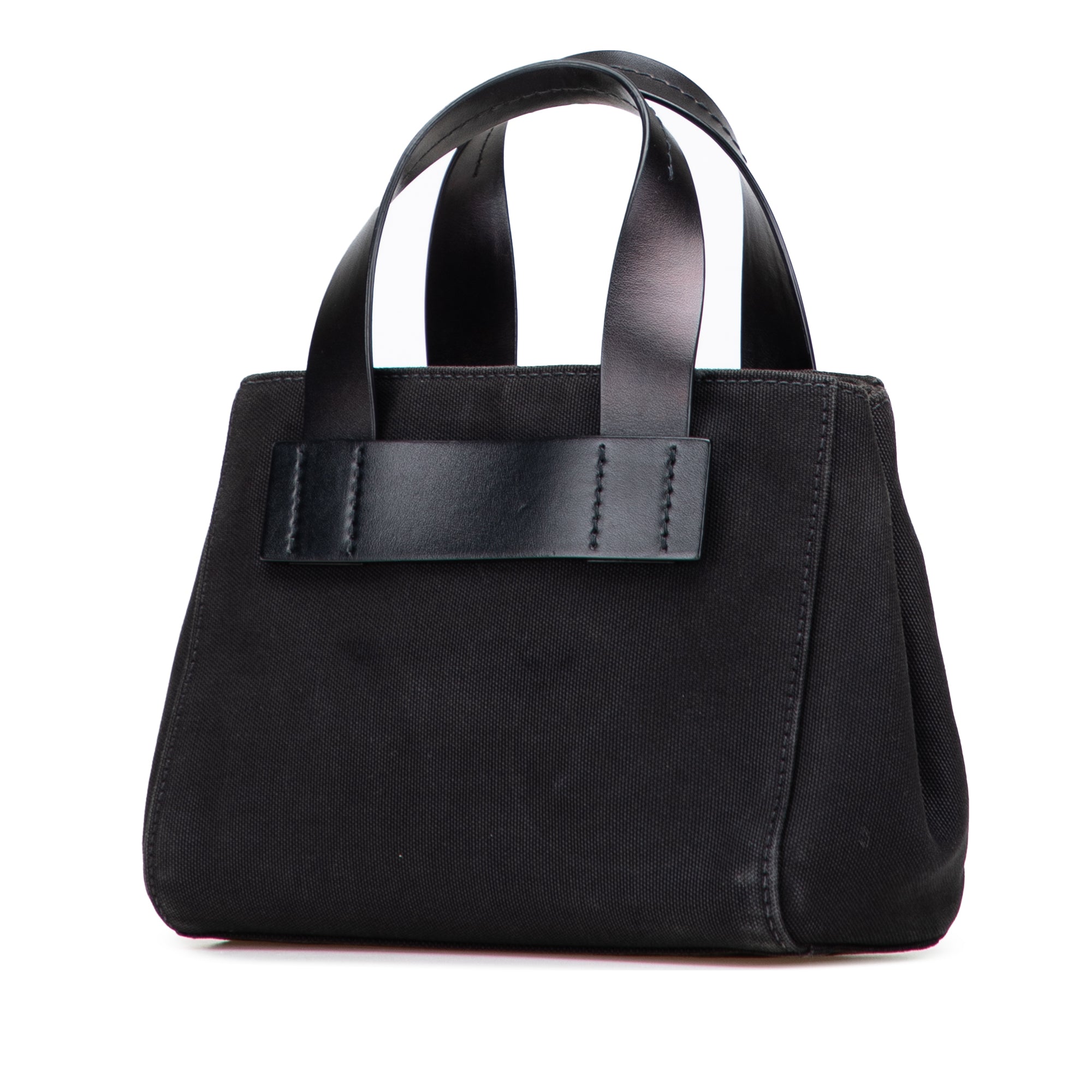 Small Canapa Canvas and leather Logo Satchel