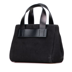 Small Canapa Canvas and leather Logo Satchel