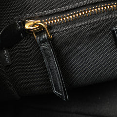 Small Canapa Canvas and leather Logo Satchel