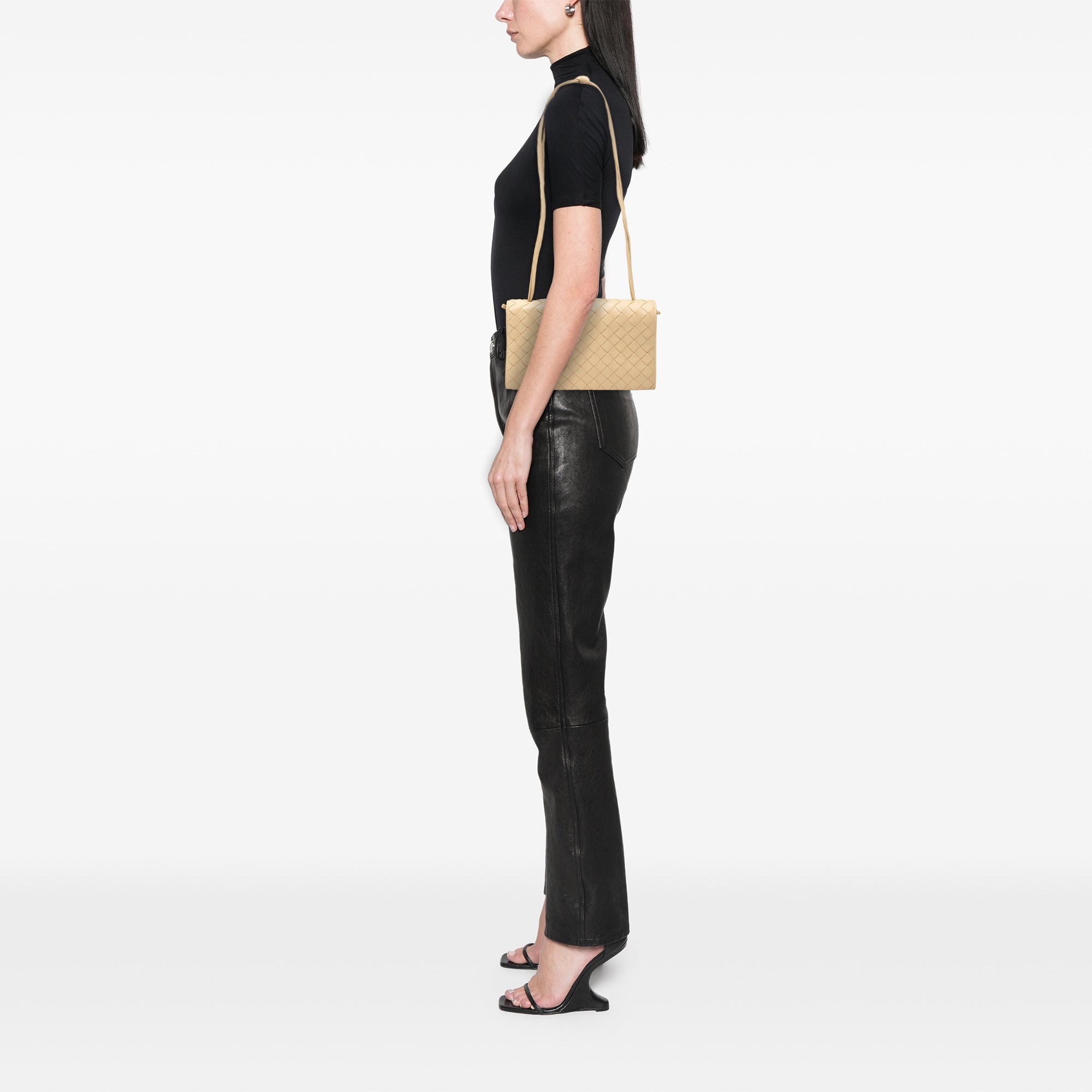 Nappa Intrecciato Trio Pouch On Strap