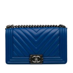 Medium Lambskin Chevron Boy Flap