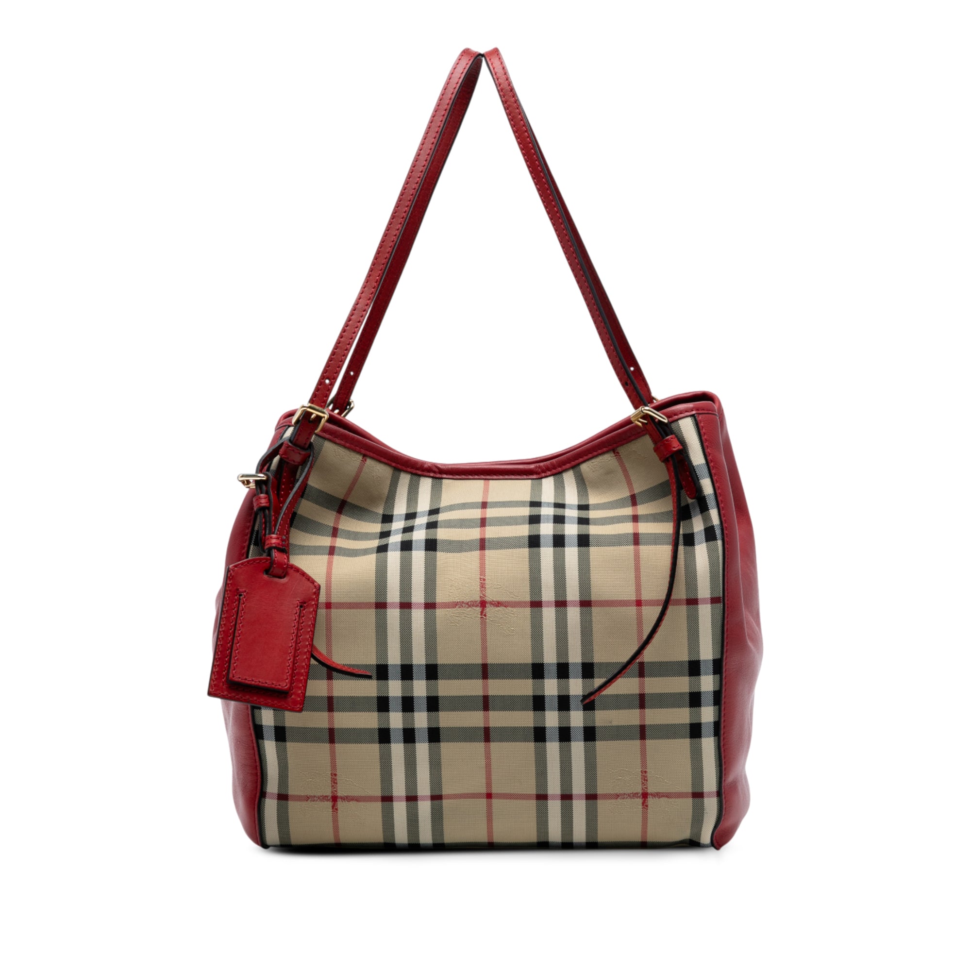 Small Haymarket Check Canvas and Leather Canterbury Tote