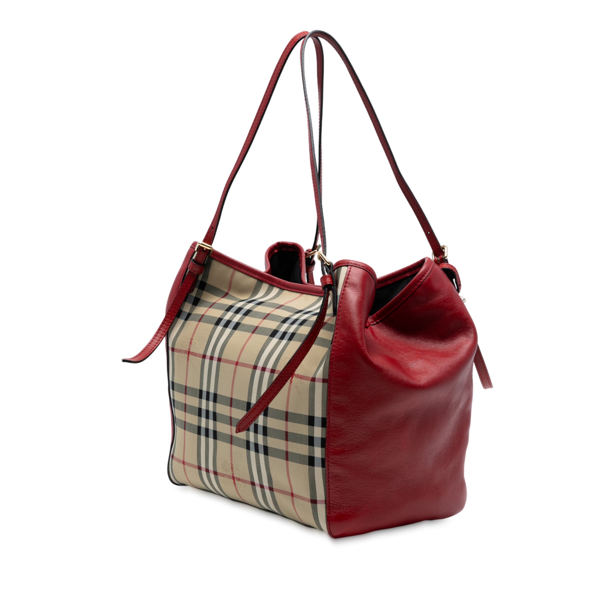 Small Haymarket Check Canvas and Leather Canterbury Tote