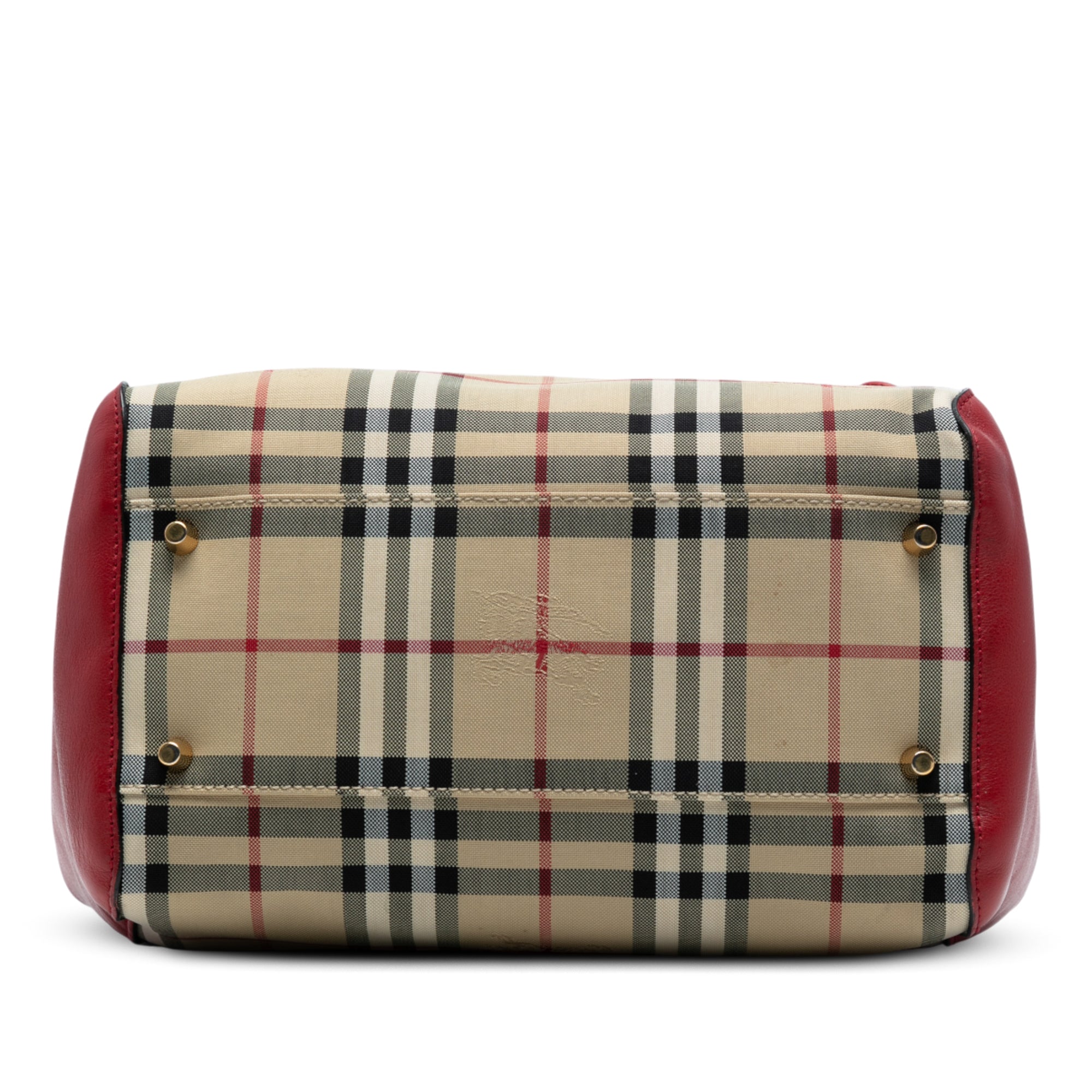 Small Haymarket Check Canvas and Leather Canterbury Tote