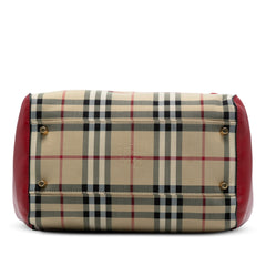 Small Haymarket Check Canvas and Leather Canterbury Tote