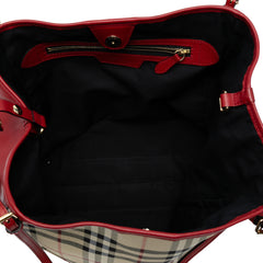 Small Haymarket Check Canvas and Leather Canterbury Tote