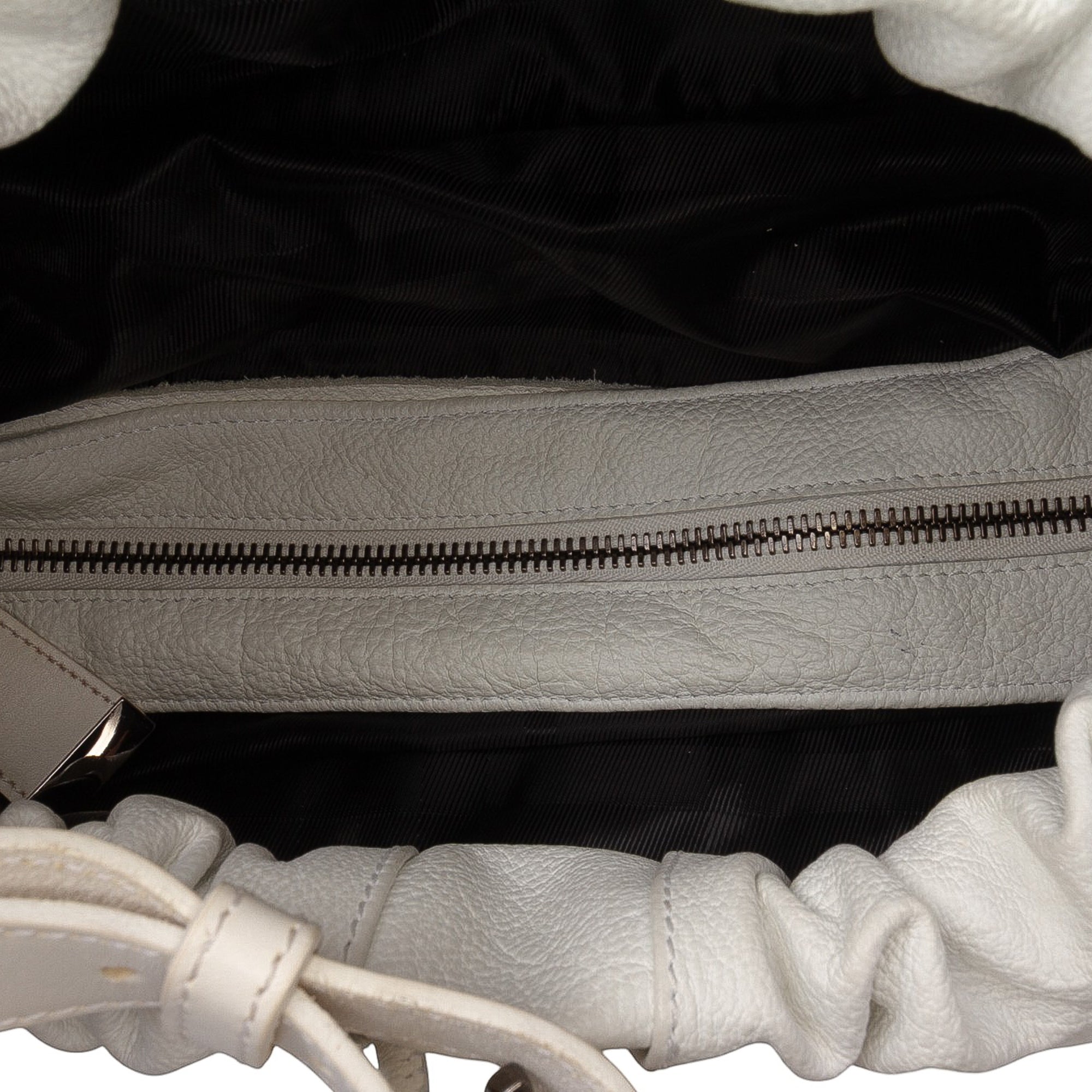 Leather Drawstring Shoulder Bag