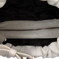 Leather Drawstring Shoulder Bag