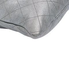 Metallic Quilted Calfskin Drawstring Bucket Bag