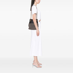 CC Mesh and Metallic Calfskin Bucket Bag