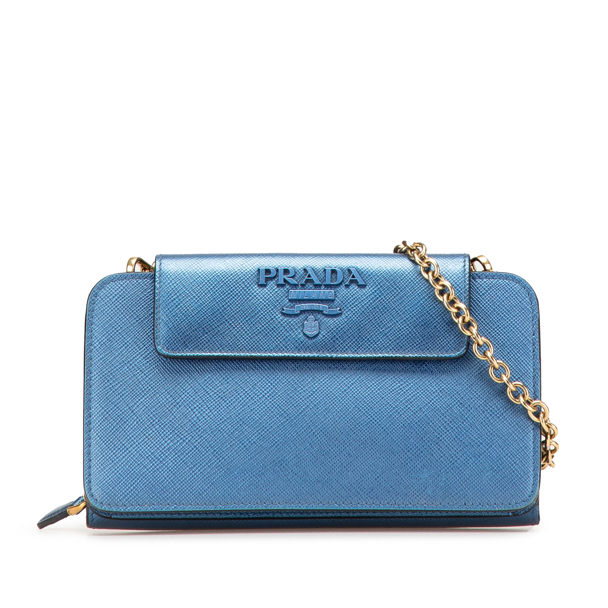Saffiano Metal Oral Phone Wallet on Chain